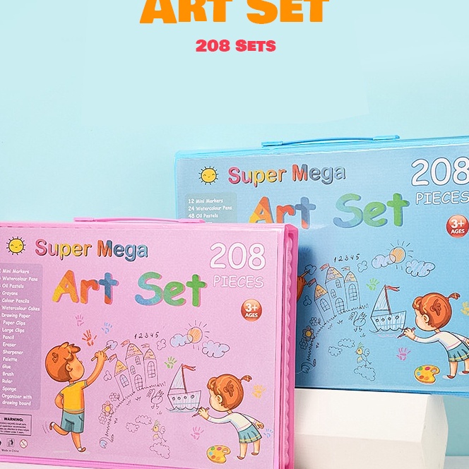 

[Q-X㊚☀Q) Crayon Set 208 Pcs Pensil Warna Lengkap Krayon Set Alat Menggambar Mewarnai Cat Air Lukis Anak- banyak dimiinati.!