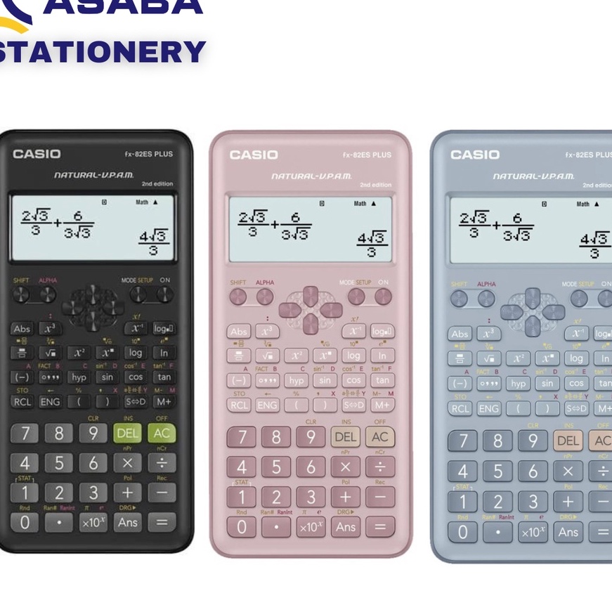 

[F-D㊖✔1) kalkulator Casio FX-82ES Plus SCIENTIFIC CALCULATOR FX 82 ES PLUS 2ND EDITION RESMI ASABA GARANSI- banyak diiminati.!