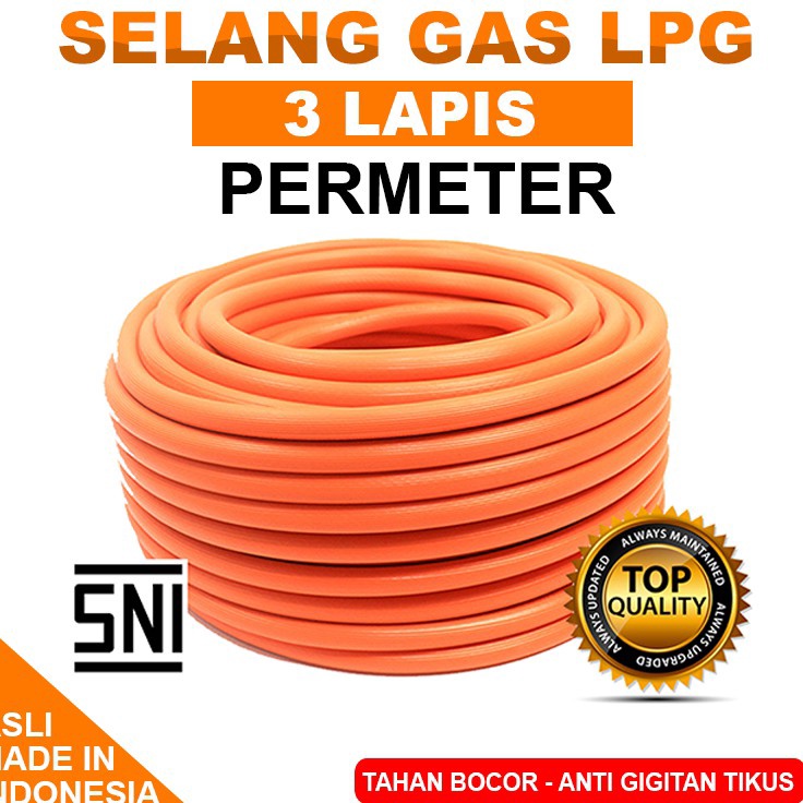_ wT SELANG GAS 3 LAPIS ORANGE / SELANG GAS SNI / SELANG GAS 3 LAPISAN / SELANG WATER HEATER / SELAN