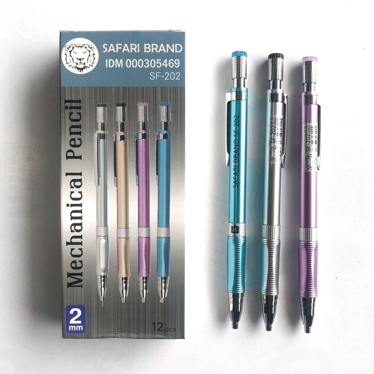 

Baru✥ 6WCB8 (12 Pcs) Pensil Mekanik 2.0 MM Safari Brand SF-202 B69 Ready stock