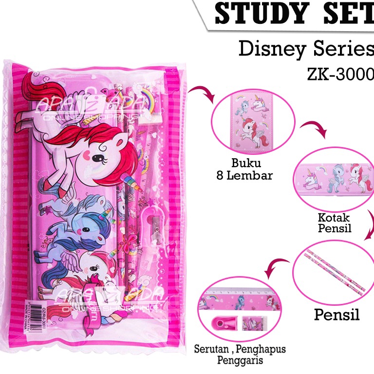 

[CODE BARANG 487ER5] Apazada - Paket Alat Tulis Study Set Karakter Perlengkapan Sekolah / Set Alat Tulis Murah / Study Set ZK-3000 Murah Berkualitas Bisa Cod TRD