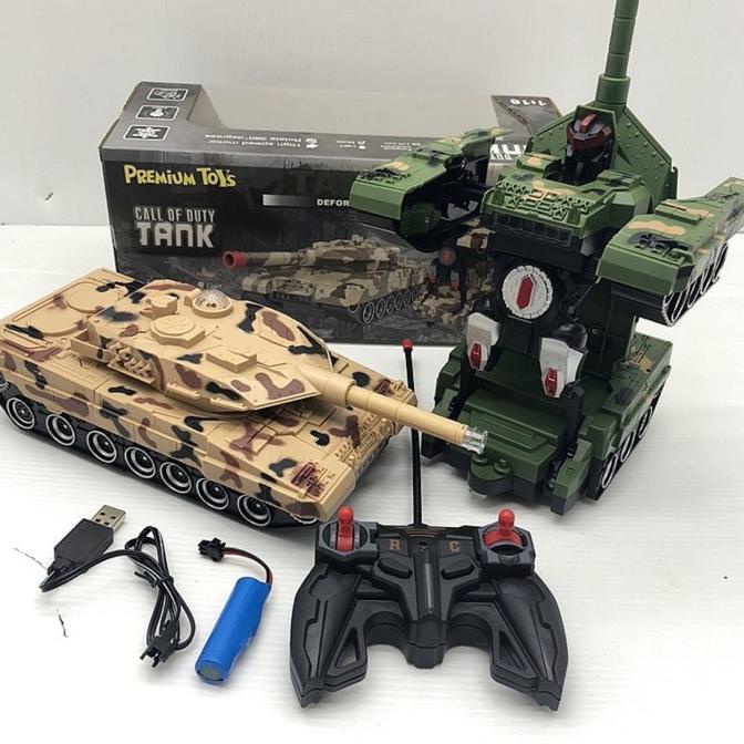 Mainan Tank Remote Control RC War Tank Remot bisa Battle Tembak Peluru