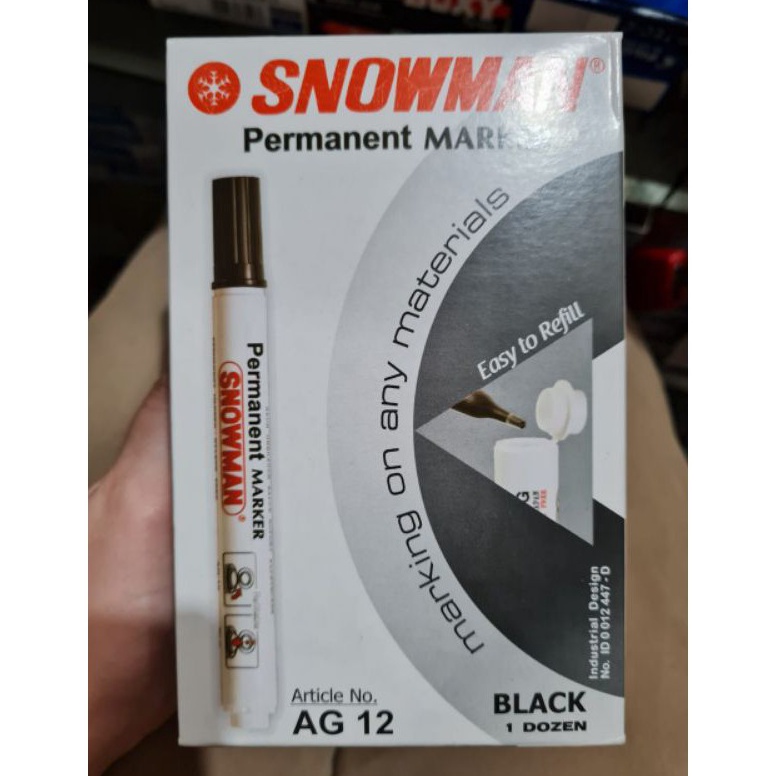 

[PROMO MJT2] spidol permanent snowman AG-12 ICB