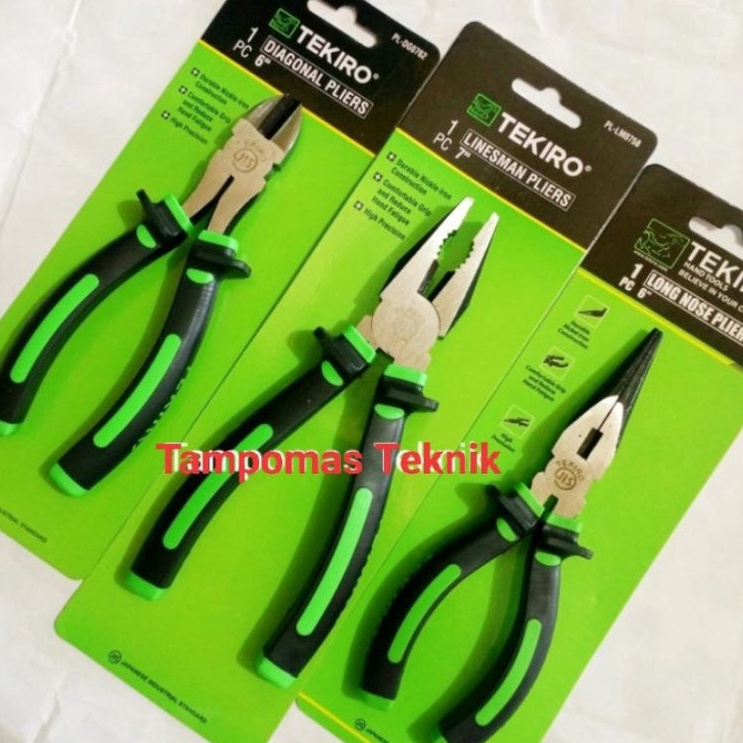 Model baru Tang Tekiro Set 3 pcs Tang Potong Tekiro Tang Kombinasi Tekiro Tang Lancip Tekiro Origina
