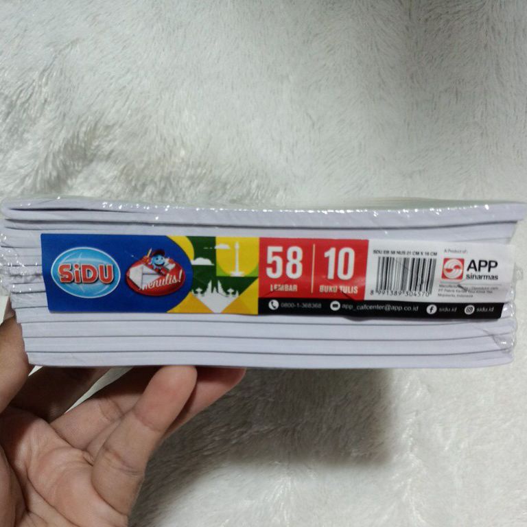 

10 PCS / SATU PAK BUKU TULIS SIDU (SINARMAS) 58 LEMBAR rgijb