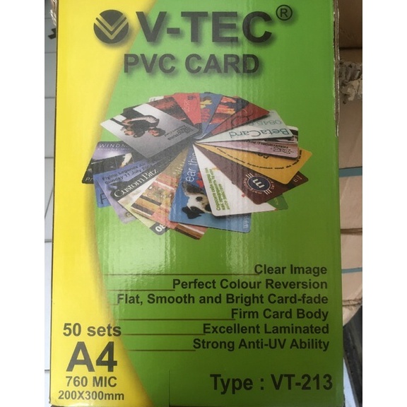

66 PVC ID CARD MERK AMANDA; V-TRO; VTEC / 50 SET Harga Termurah ノ