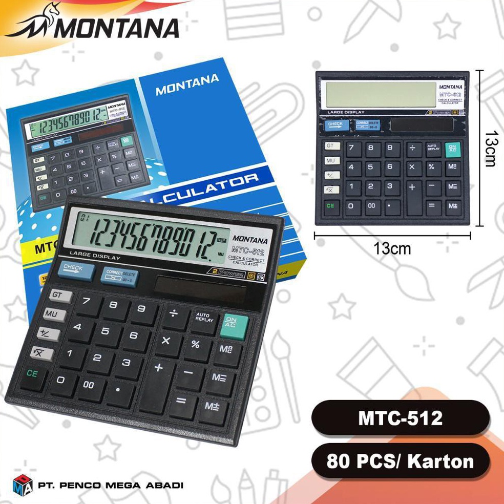 

ptik -7 Kalkulator calculator MTC512 12 digit harga distributor ZTS