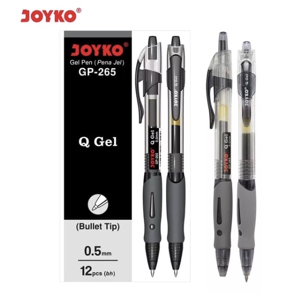 

Model Terkini｀PULPEN GEL JOYKO Q Gel GP-265 / PULPEN JOYKO 0.5 mm isi 12 pcs