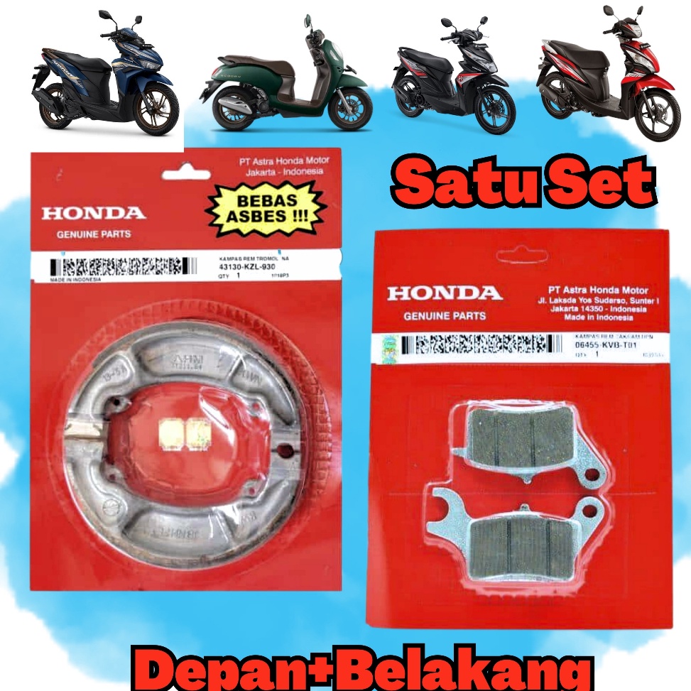 zj KAMPAS REM BEAT FI SCOOPY FI VARIO 125 BEAT DELUXE BEAT STREET / KAMPAS REM DEPAN BELAKANG VARIO 