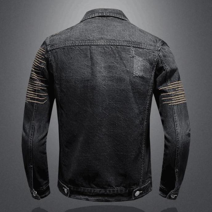 Minola Jaket Jeans Pria Rock n Roll Cowok