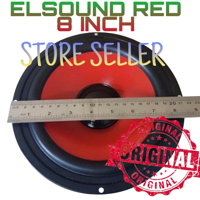 Terlaris Speaker Elsound Woofer Red Series 8 Inch Speaker Elsound 100 Watt