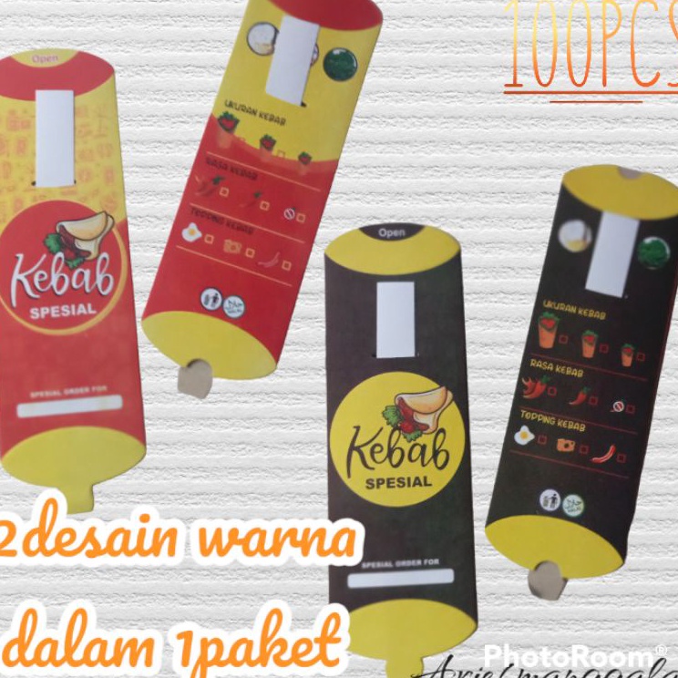 

[KODE GVMF9] 100pcs kertas kemasan/dus kebab +tarikan