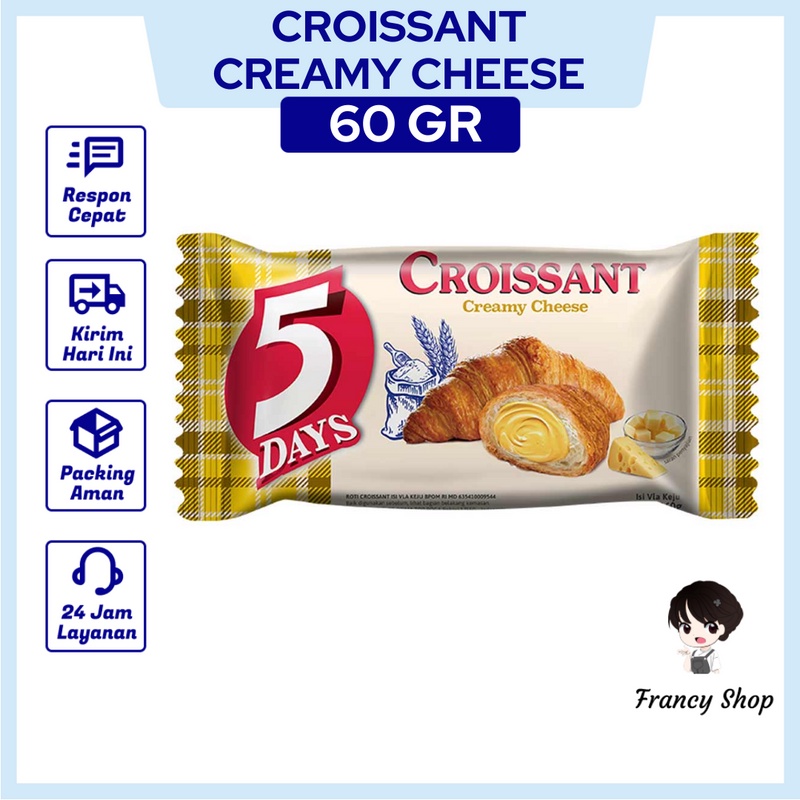 

5 Days Croissant Creamy Cheese 60 gr