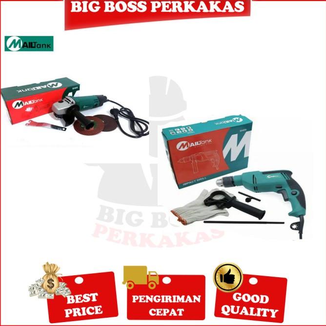 Paket Mesin Bor 13Mm Dan Gerinda Tangan Drill Grinda Gerenda Mailtank