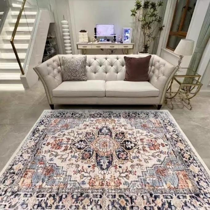 Karpet lantai anti slip, karpet import dekorasi, karpet bohe jumbo
