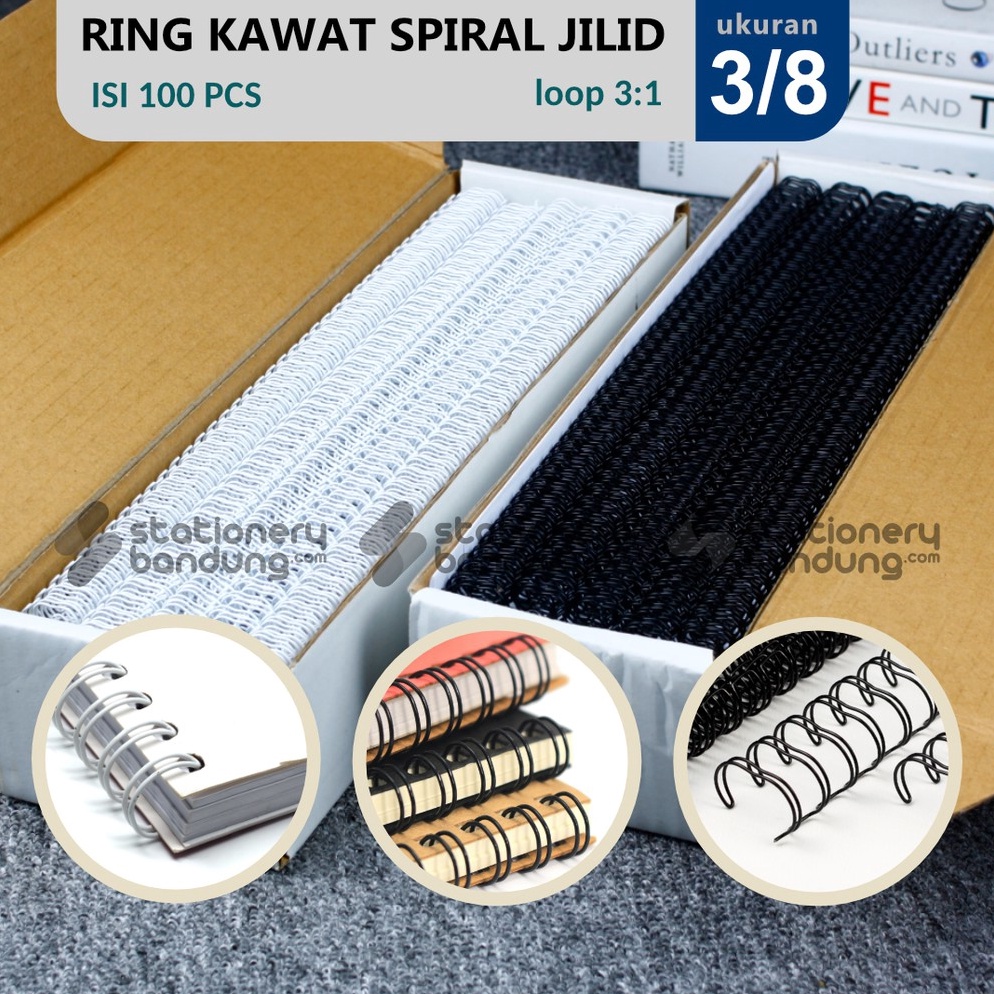 

Produk Terkini.. Ring Kawat Spiral Jilid 3/8 F4 atau A4 Spiral Wire 3:1 38 atau 35 Lobang 72