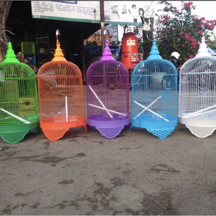 sangkar lovebird tanggung pendek merk luckiness