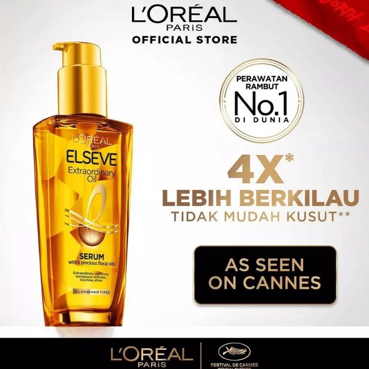 Best Terlaris new Loreal Elseve Extraordinary Oil Hair Serum jasmine/pink eclat/gold 100ml original 