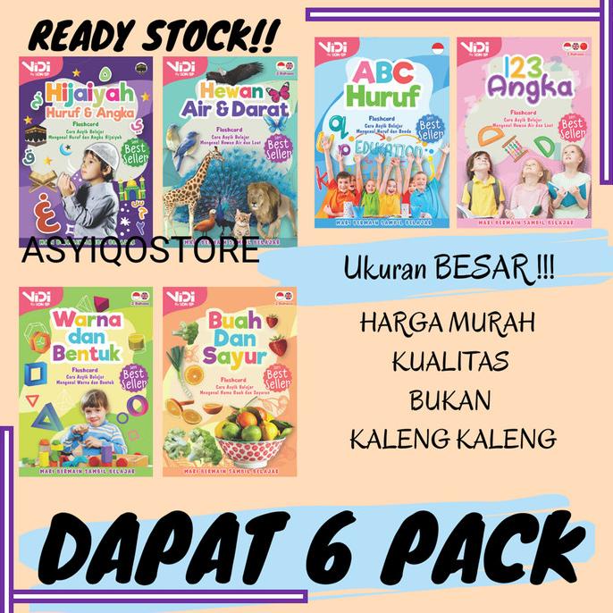 Flash Card Anak Flashcard Abc Huruf Hijaiyah Angka Kartu Edukasi Vidi