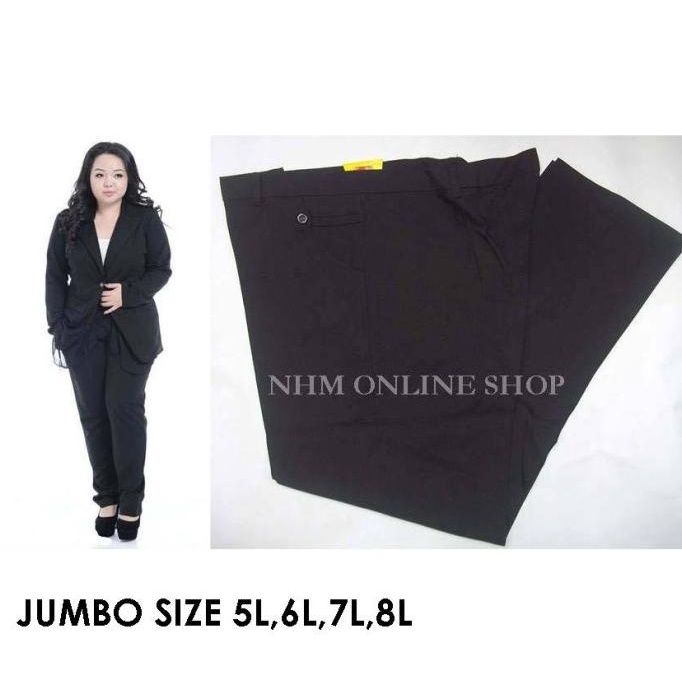 Celana Kerja Jumbo, Celana Big Size, Celana Bahan Wanita