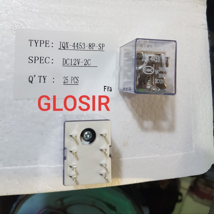 relay 12v 8p kaki 8 relai 12 volt 12 v volt 8 pin jqx 4453 8p sp