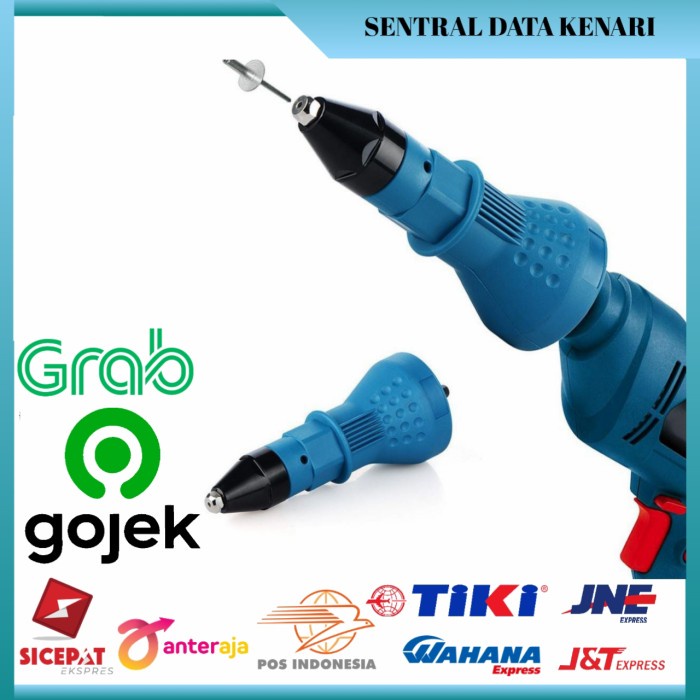 Adapter Gun Rivet / Adapter Tang Paku Rivet Almunium / Baja Ringan