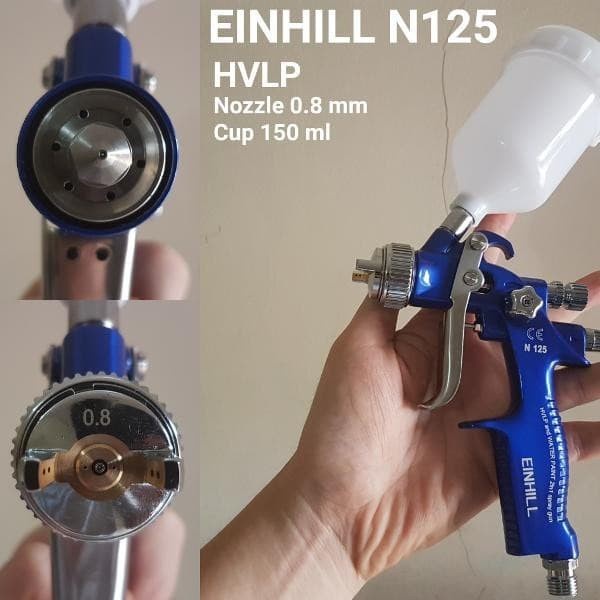 Terlaris Spray Gun Hvlp Spraygun Einhill N125 Nozzle 0.8 Mm Original