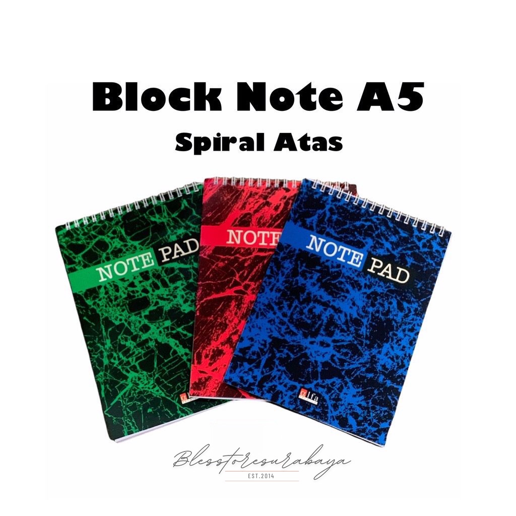 

[Ecer] Block Note Blok Notes A5 Spiral Atas - Buku Catatan Tangan