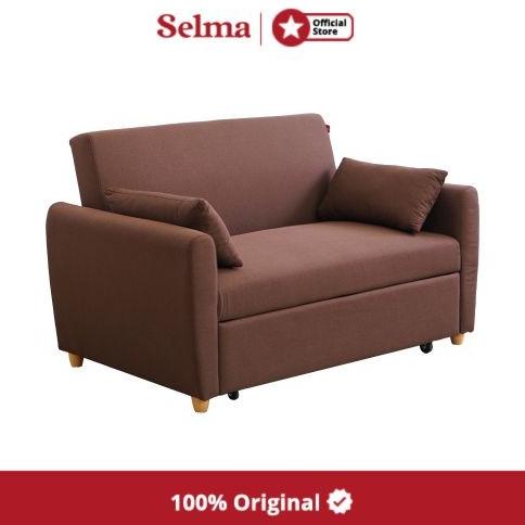 Selma Laguna Sofa Bed Fabric - Cokelat