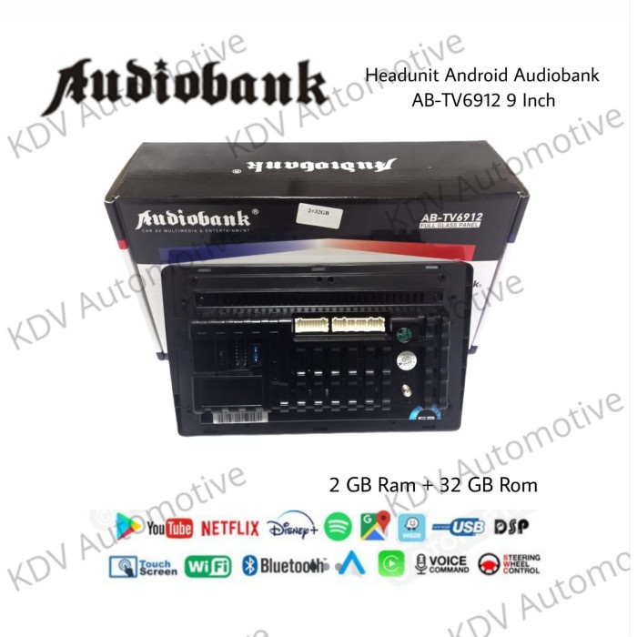 Headunit Android Audiobank 9 Inch AB-TV6912 / Android 9 Inch Audiobank star