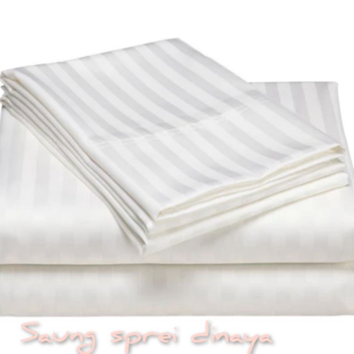 Termurah SPREI HOTEL SPREI ONLY | SPREI SAJA TANPA SARUNG BANTAL | SPREI SALUR PUTIH GARIS PUTIH | K