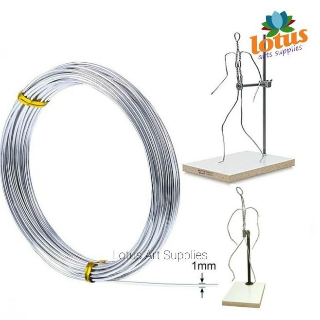 Almaloy Craft Wire / Kawat Almunium Rangka Clay 1Mm
