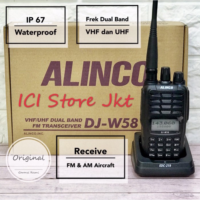 HT Alinco DJ W58 / Alinco W58 Original Garansi Resmi
