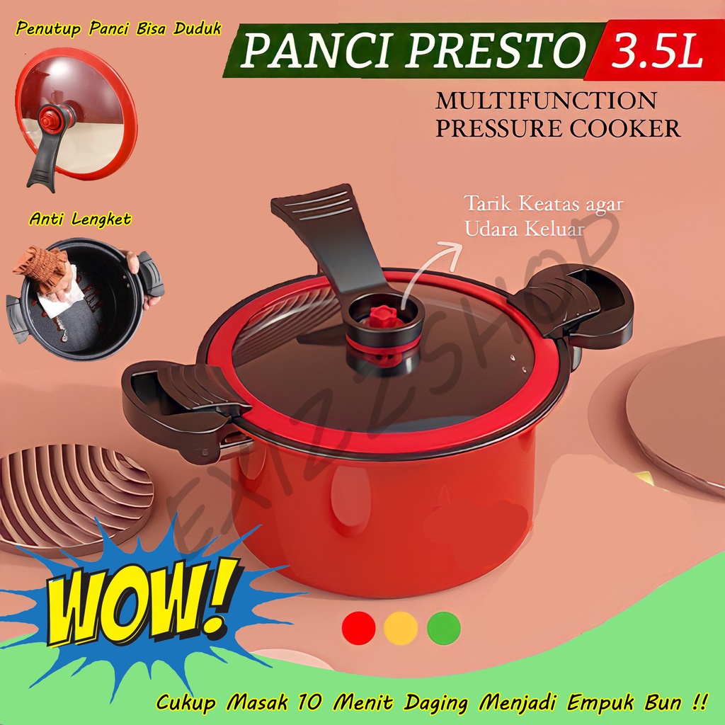 Panci Set Isi 5 Pcs Anti Lengket Promo 3 In 1 Stainless Tebal Murah Kuali 1Set Untuk Memasak Air Pua