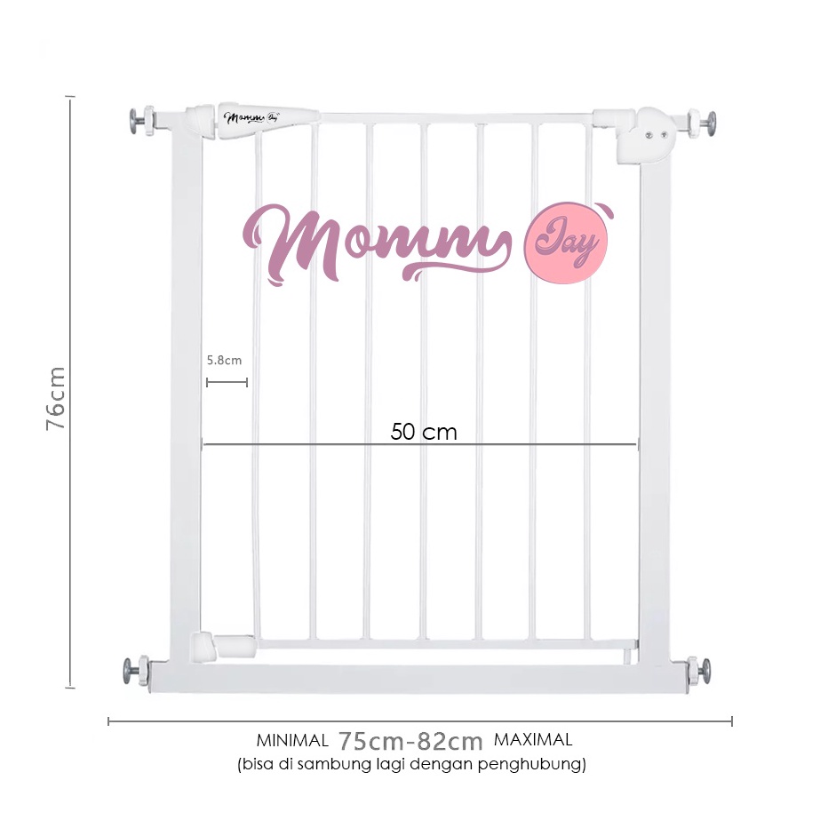 [V7874] MOMMY JAY Baby Safety Gate - Pagar pengaman pintu Pagar anak dan bayi Pagar pembatas ➭COD