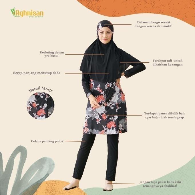 Baju Renang Muslimah Aghnisan Standar AGH RGD ST