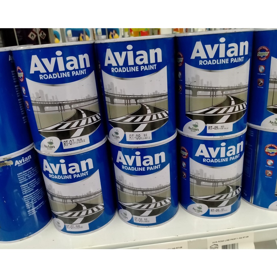 

➪➽✳✧ Cat Avian Roadline paint 1kg Jalanan Marka Jalan Beton Aspal Kolam Renang Kolam Ikan / road line 1kg Ready