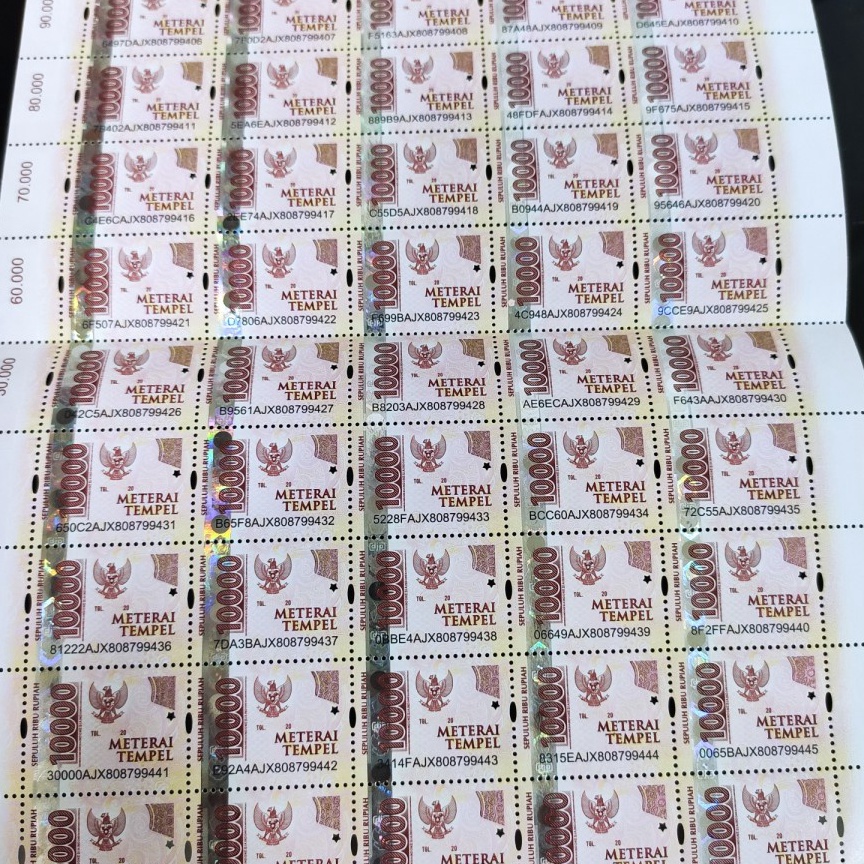 

Terlaris Materai 10000 Rupiah Asli Pos Indonesia
