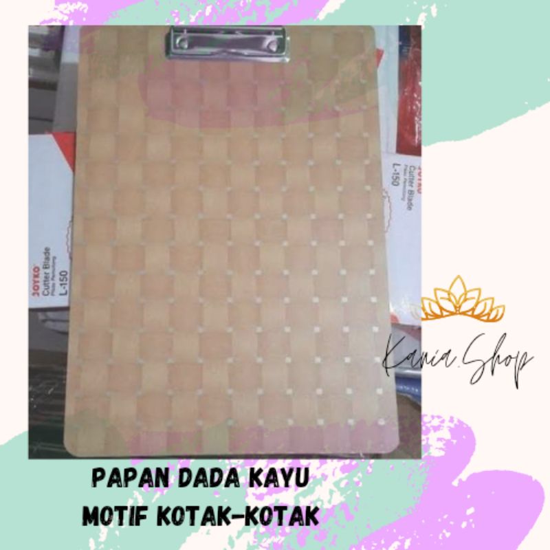 

Clipboard / Papan Dada Kayu (Kotak-kotak)