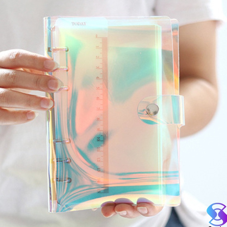 

Terlaris A6 /A5Clear Soft PVC Notebook Binder Cover Planner 6-Ring Loose-Leaf Folder