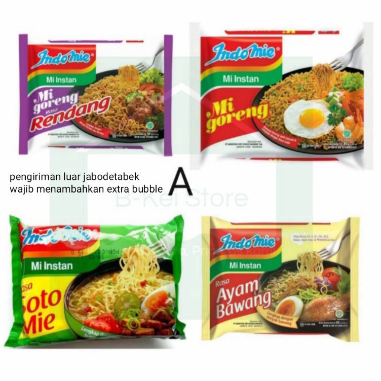 

Produk Keren Mie Instan Indomie 1 dus 40 pcs campur Goreng + Kuah