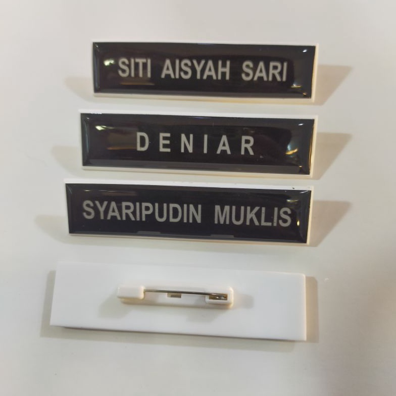 

[FND ㊛✔> Name tag/nama peniti dilapis fiberglass - langsung.kiirim.!!