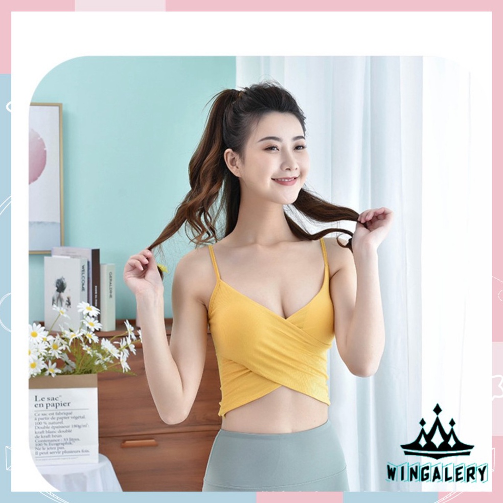 New Stock.. WINGALERY Tanktop fashion wanita Crop top Model silang pakaian dalam wanita 1050