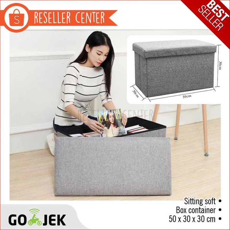 Cuci Gudang [SOFA KOTAK] Sofa Kotak Penyimpanan Barang 50x30x30cm / Sofa Minimalis Serbaguna / Stool