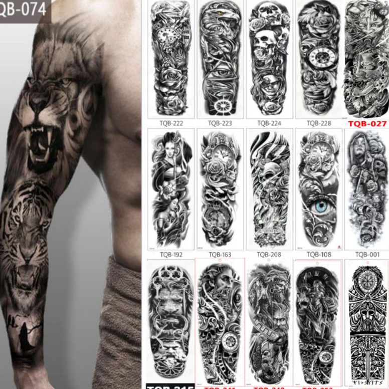 [HGR] Tato Temporery Full Tangan 3D tahan air(tatto sementara) FULL VARIASI w7lnt