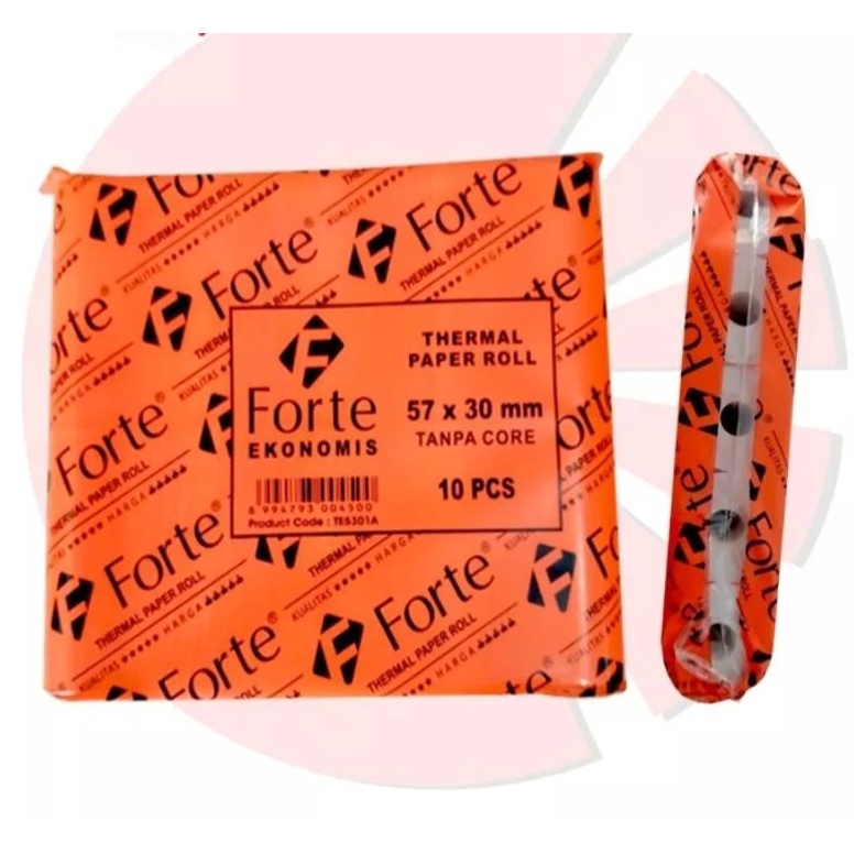 

(ZWK ➲㊛] Kertas Thermal Forte 57x30 / 58x30 (10 Roll) Economies kertas struk kasir Edc - kekiniian.!