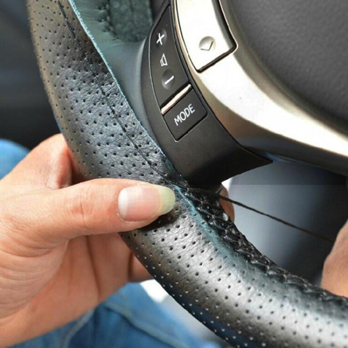 Sarung Setir Cover Setir Mobil Kulit Diy Dengan Alat Jahit Anti Selip