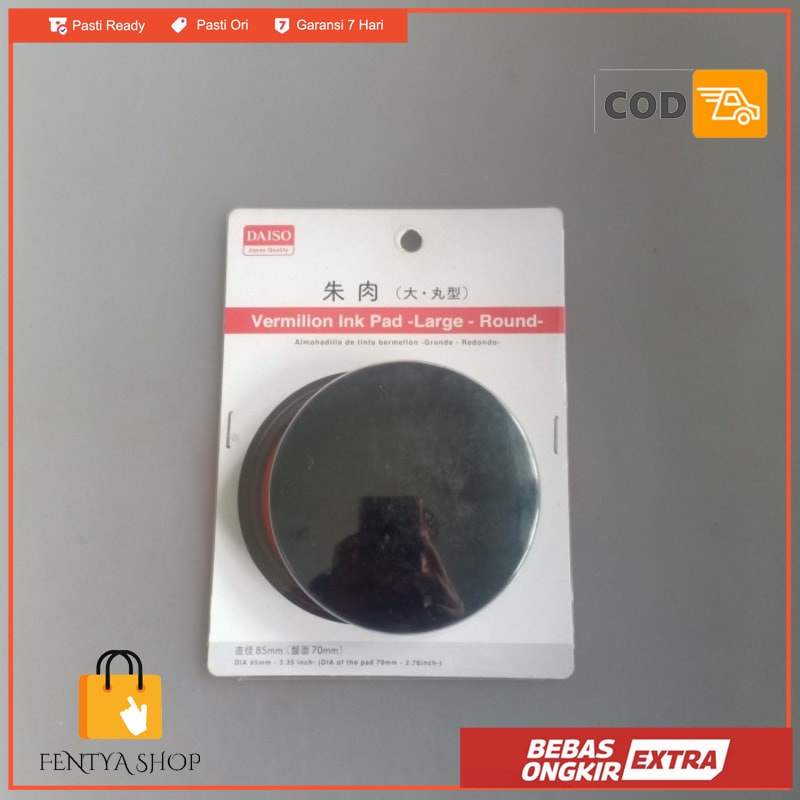 

daiso vermilion ink pad tinta merah stempel