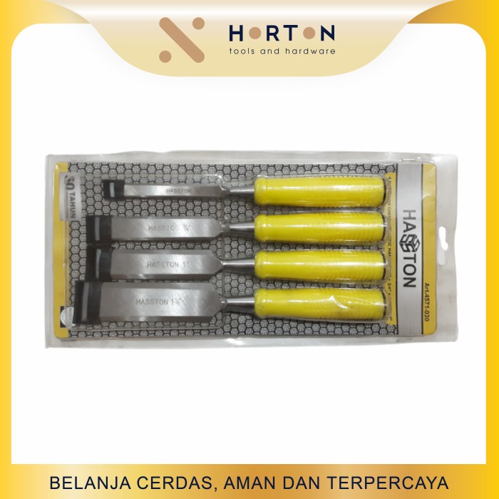 

HASSTON PROHEX Tatah Pahat Kayu Set 4 Pcs Wood Chisel (4571-030)