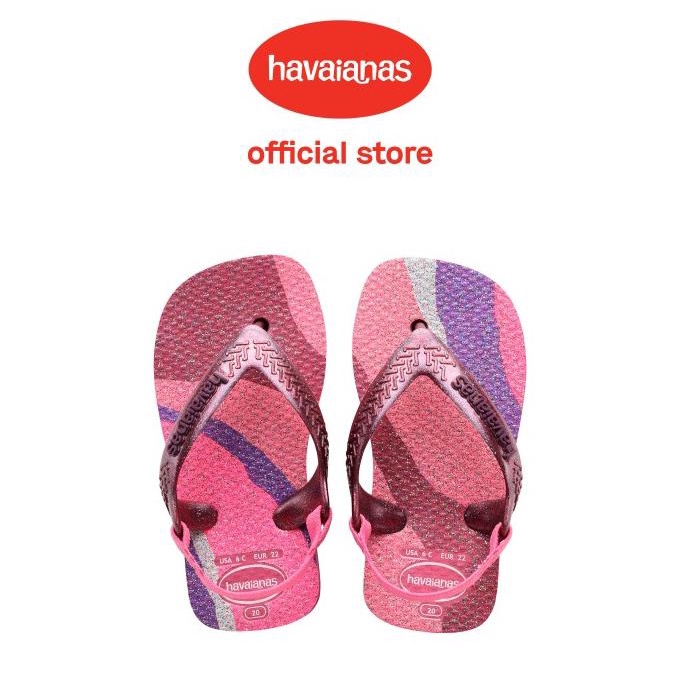 Havaianas Slim Palette Glow Velvet Rose Baby Sandals - Sandal Anak